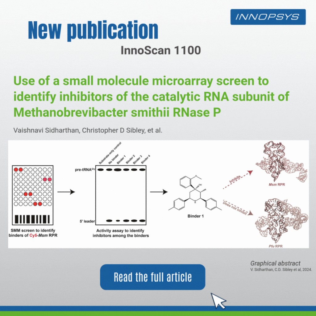 InnoScan microarray scanner: Use of a small molecule microarray screen