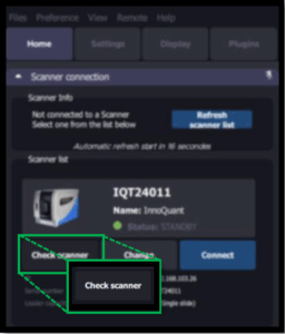 InnoQuant software interface // One-Click to launch the QC routine